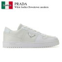 【数量限定・在庫限り・早い者勝ち!】 プラダ / Prada White Leather Downtown Sneakers / 2EE364 F0009 / ...