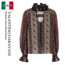 【数量限定・在庫限り・早い者勝ち!】 バレンチノ / Valentino Garavani Printed Cotton Blend Blouse / 6B0A...