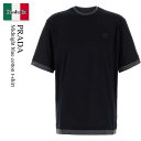 【数量限定・在庫限り・早い者勝ち!】 プラダ / Prada Midnight Blue Cotton T-Shirt / UJN912 F095J / UJN...