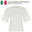 【数量限定・在庫限り・早い者勝ち!】 アレキサンダー・マックイーン / Alexander Mcqueen White Stretch Cotton T-Shi...