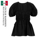 【数量限定・在庫限り・早い者勝ち!】 セシリエバーンセン / Cecilie Bahnsen Black Tech Fabric Brooklyn Top / ...