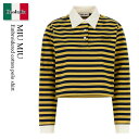 【数量限定・在庫限り・早い者勝ち!】 ミュウミュウ / Miu Miu Embroidered Cotton Polo Shirt / MJL075 F03QG...