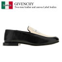 【数量限定・在庫限り・早い者勝ち!】 ジバンシィ / Givenchy Two-Tone Leather And Canvas Label Loafers / ...