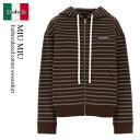 【数量限定・在庫限り・早い者勝ち!】 ミュウミュウ / Miu Miu Embroidered Cotton Sweatshirt / MJL023 F0O7E...