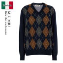 【数量限定・在庫限り・早い者勝ち!】 ミュウミュウ / Miu Miu Dark Blue Wool Sweater / MMLB67 F0008 / MMLB...