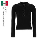 【数量限定・在庫限り・早い者勝ち!】 A.P.C. / A.P.C. Black Viscose Blend Polo Shirt / VIAMD F23433...
