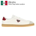 【数量限定・在庫限り・早い者勝ち!】 プラダ / Prada White Napa Leather Sneakers / 2EE394 F0970 / 2EE3...