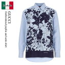 【数量限定・在庫限り・早い者勝ち!】 グッチ / Gucci Embroidered Poplin And Satin Shirt / 824032 Z7AQZ...