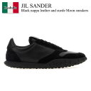 【数量限定・在庫限り・早い者勝ち!】 ジルサンダー / Jil Sander Black Nappa Leather And Suede Moon Sneake...