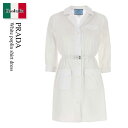 【数量限定・在庫限り・早い者勝ち!】 プラダ / Prada White Poplin Shirt Dress / P3N15E F0009 / P3N15E ...