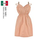 【数量限定・在庫限り・早い者勝ち!】 ミュウミュウ / Miu Miu Salmon Satin Dress / MF6040 F0924 / MF6040 S...