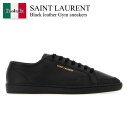 【数量限定・在庫限り・早い者勝ち!】 サンローラン / Saint Laurent Black Leather Gym Sneakers / 820087 00...