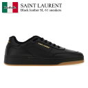 【数量限定・在庫限り・早い者勝ち!】 サンローラン / Saint Laurent Black Leather Sl 61 Sneakers / 819476 ...