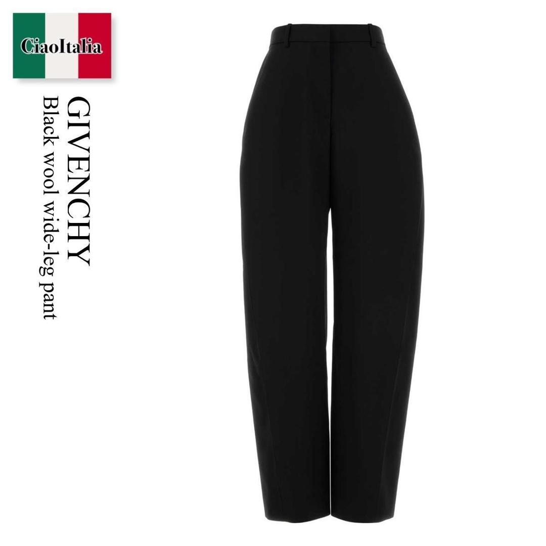 【数量限定・在庫限り・早い者勝ち！】 ジバンシィ / Givenchy Black Wool Wide-Leg Pant / BW517G15CT / BW517G15CT 001 / BW517G15CT001 / パンツ