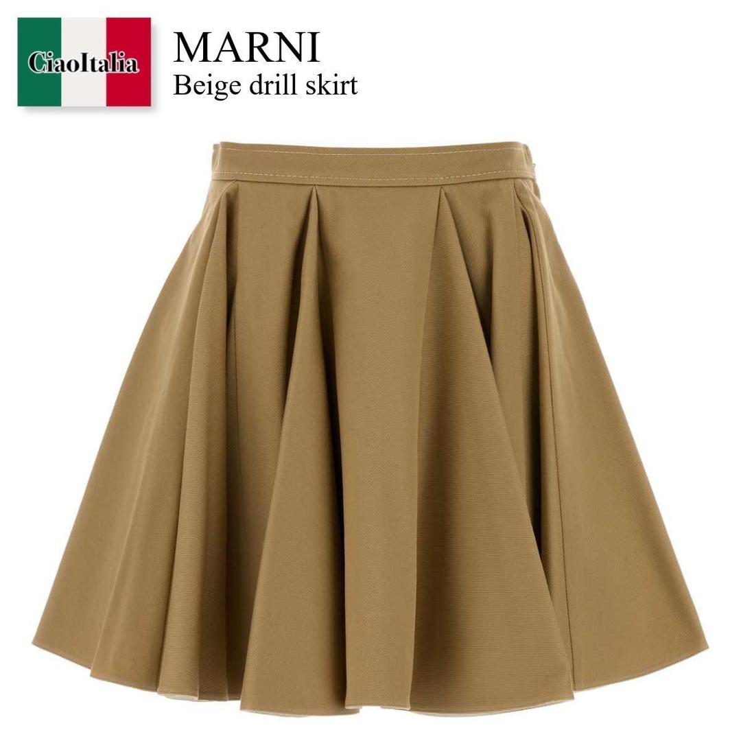 ڿ̸ꡦ߸˸¤ꡦᤤԾ ޥ / Marni Beige Drill Skirt / GOMA0706S1UTC541 / GOMA0706S1UTC541 00W25 / GOMA0706S1UTC54100W25 / 