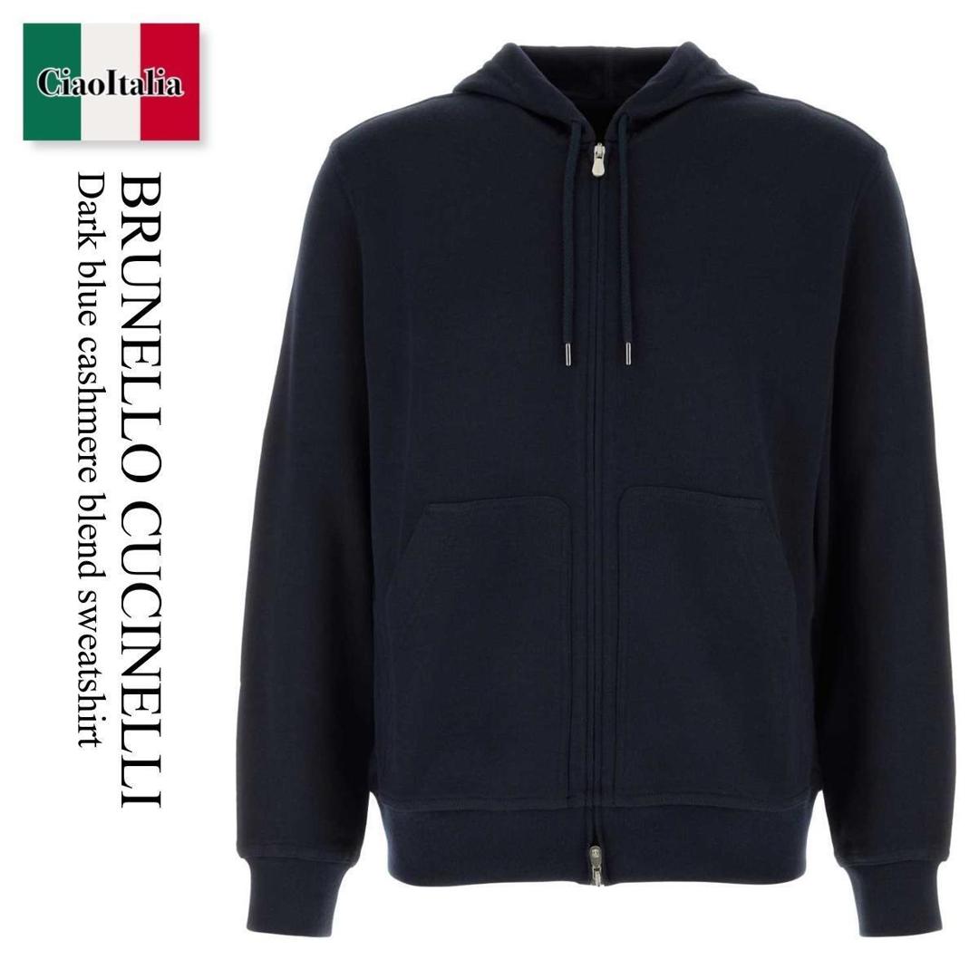 ڿ̸ꡦ߸˸¤ꡦᤤԾ ֥ͥͥ / Brunello Cucinelli Dark Blue Cashmere Blend Sweats...