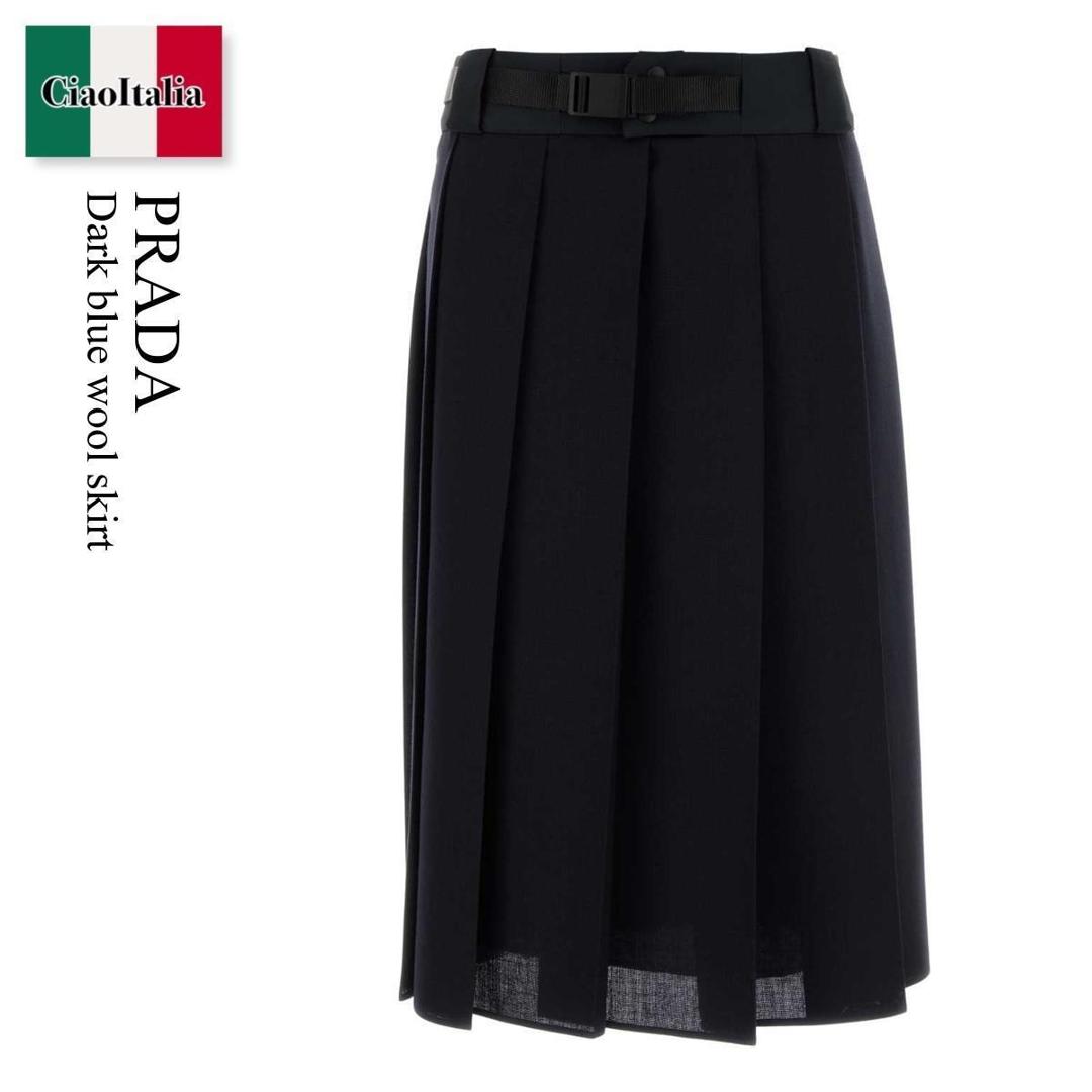 ڿ̸ꡦ߸˸¤ꡦᤤԾ ץ / Prada Dark Blue Wool Skirt / P183ZS F0008 / P183ZS OOO18V5 F0008 / P183ZSOOO18V5 / P183ZSOOO18V5 F0008 / P183ZSOOO18V5F0008 / 