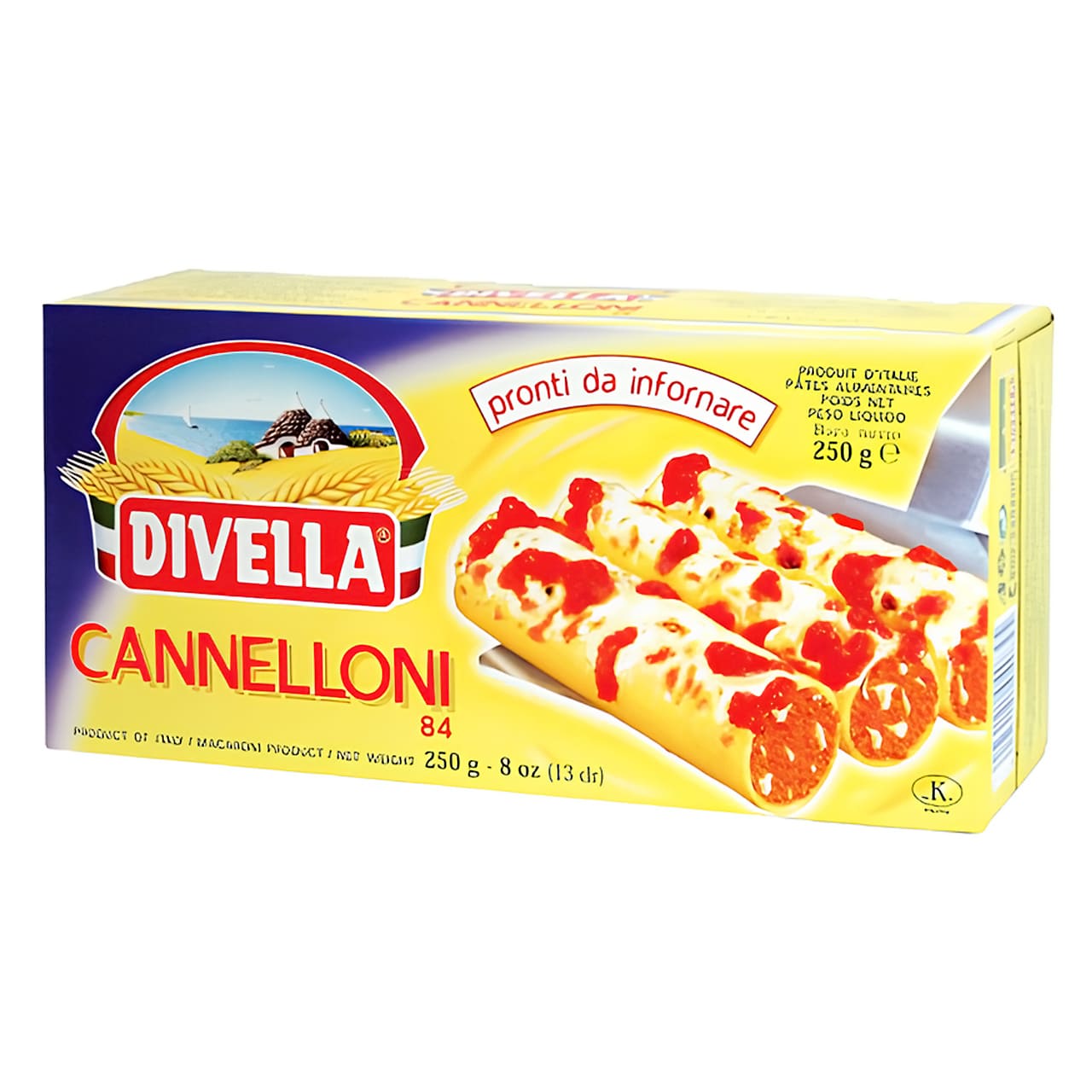 ディヴェッラ (DIVELLA) #84 カネロニ 250g イタリア産 オーブン料理 リコッタスピナッチと 下ゆで不要..