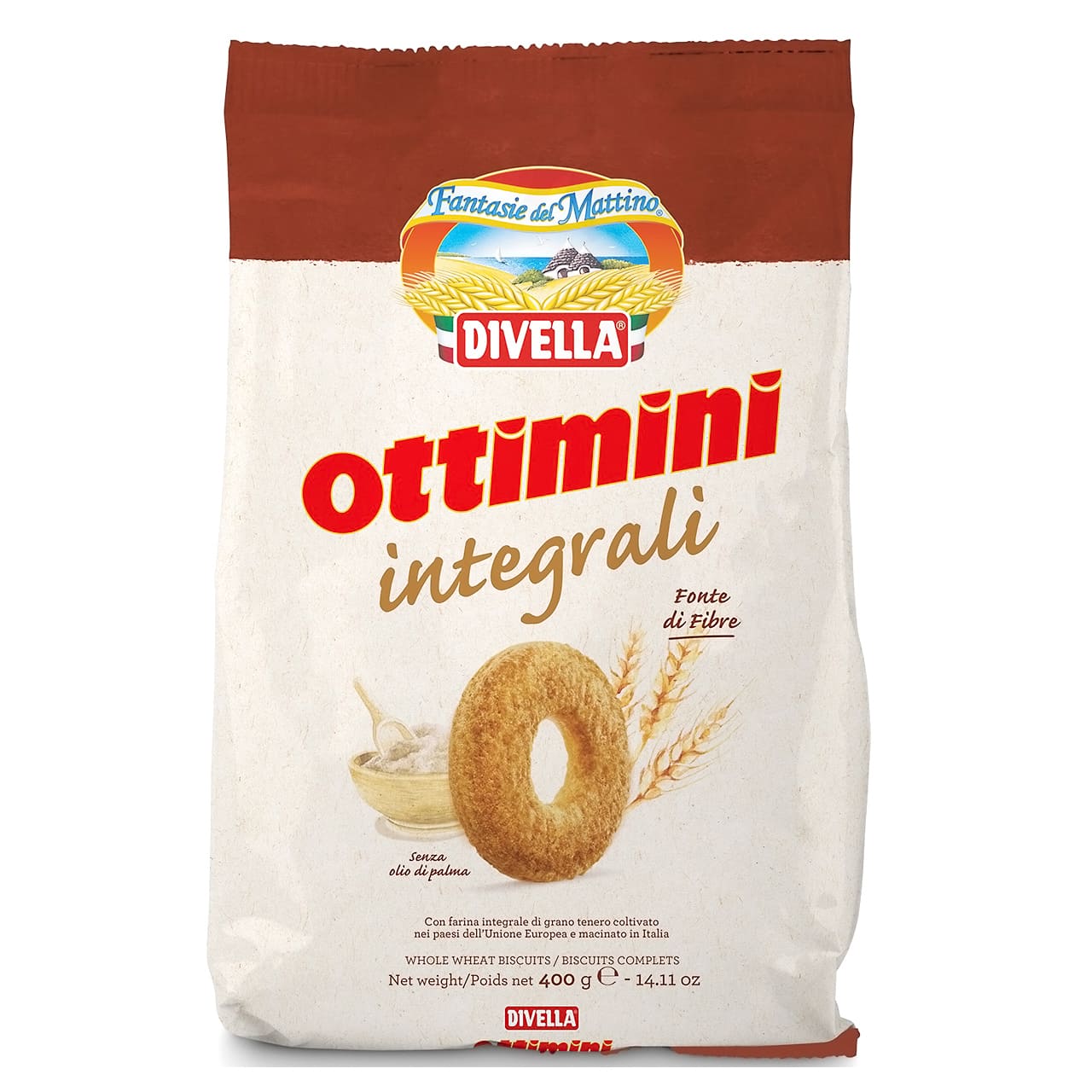 ディヴェッラ (DIVELLA) オッティミーニ インテグラーリ 400g イタリア産 お茶うけに ビスケット 朝食に 1890年創業 チャオセレクト(4)