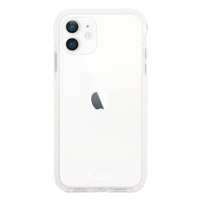 【公式】iPhone13 ケース 13Pro 13mini 13ProMax 12 12PRO 12ProMax 12mini SE 11 11Pro 11ProMax XS XR 8 7 Plus クリア 衝撃に強い スマホケース アイフォン かわいい おしゃれ 女子 人気 Ciara シアラ ホワイトクッションバンパーケース ロゴ