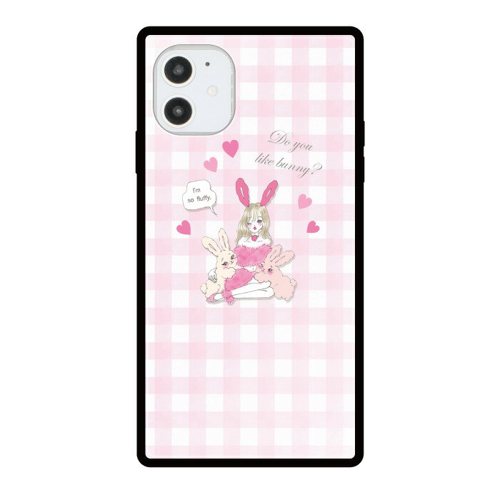 【公式】iPhone13 ケース 13PRO 13mini 13ProMax 12 12PRO 12ProMax 12mini SE第2世代 11 11Pro 11ProMax XS XR XSMAX 8 7 Plus スマホケース アイフォン 大人 ガラス スクエア 四角 かわいい おしゃれ 女子 人気 Ciara シアラバニーガール