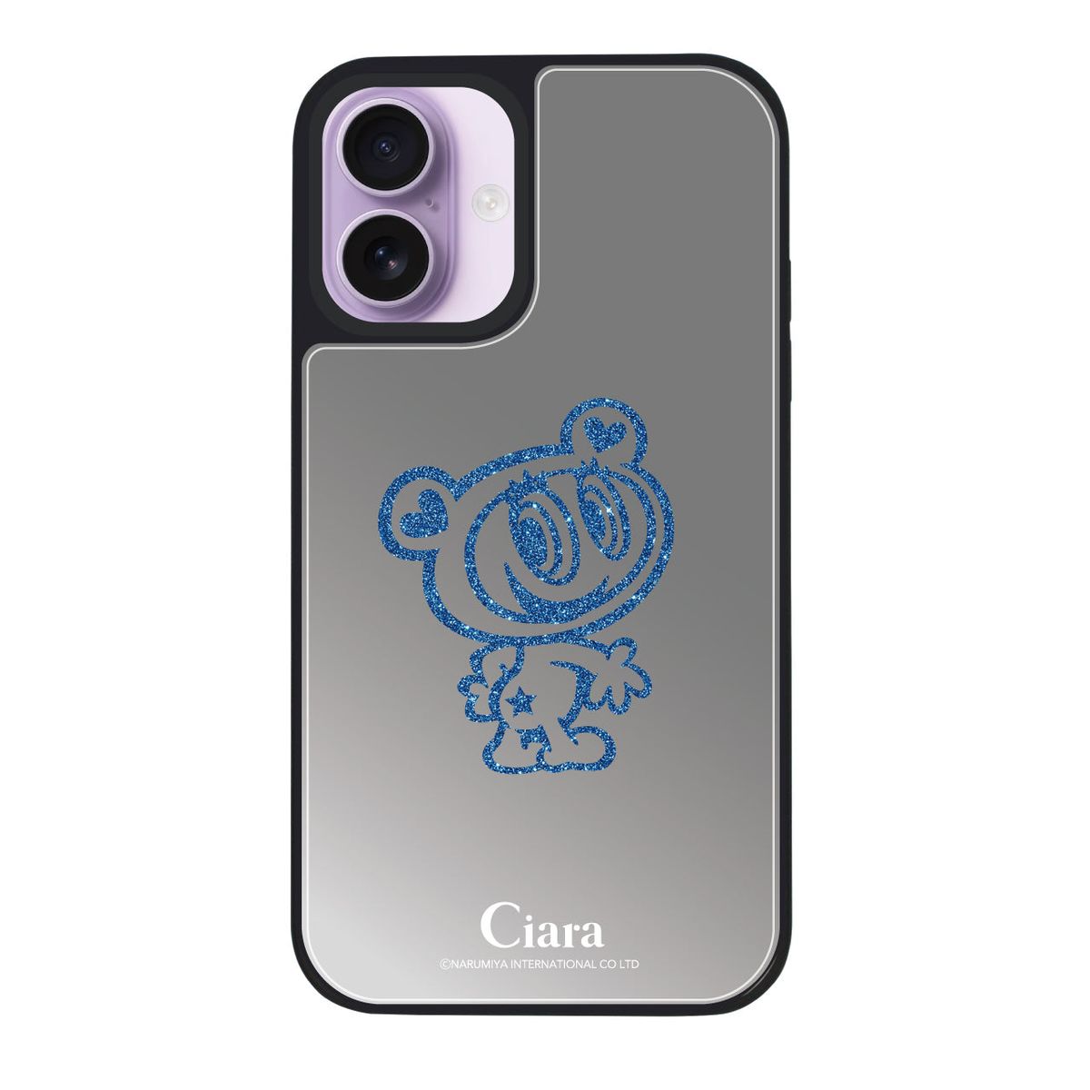 Rakuten - iPhoneケース ミラーバンパー ミラー付きケース エンジェルブルー ナカムラくん ハナちゃん グリッターシルエットライン
