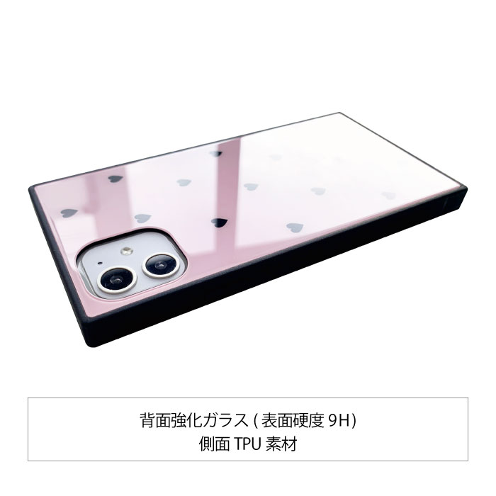 スクエアガラスケースCiaraiPhoneケース【iPhone1212PRO12PROMAX12miniSE第2世代iPhoneXSiPhoneXRiPhoneXSMAXiPhoneXiPhone87】アイフォンスマホケースシアライラストかわいいおしゃれ女子大人ガラススクエア四角ワンポイントギンガムリボン