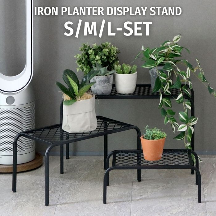 アイアン プランター ディスプレイ スタンド S/M/L 3点セット プランタースタンド 室内 屋外 植木鉢ス..
