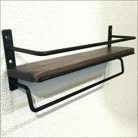 ウォールシェルフアイアン木製壁掛け棚タオルハンガータオル掛けスパイスラック壁収納飾り棚キッチンシェルフディスプレイ棚