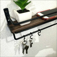ウォールシェルフアイアン木製壁掛け棚タオルハンガータオル掛けスパイスラック壁収納飾り棚キッチンシェルフディスプレイ棚