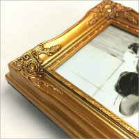 【メール便対応可】アンティークフォトフレームスクエアゴールドアンティークゴールドゴールド壁掛け写真立て写真たてフォトスタンドフレーム縦置き横置き2WAY雑貨ヴィンテージレトロシャビー四角長方形おしゃれお洒落