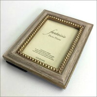 【メール便対応可】アンティークフォトフレームスクエアベージュ写真立て写真たてフォトスタンドフレーム雑貨四角形長方形おしゃれお洒落アンティークシャビーオフホワイト