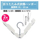 折りたたみ式衣類ハンガー 2個セット