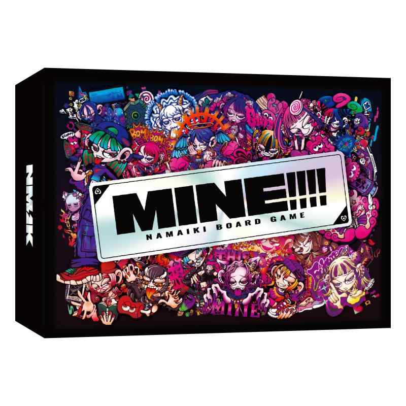 NMIK MINE (2-4人 15-30分 10才以上向け) 一番ナマイキなヤツを決めるボードゲーム《対戦カードゲーム》 プレイ人数 / 2〜4人 プレイ時間 / 15分〜30分 対象年齢 / 10歳以上《セット内容》 ・ナマイキちゃんカード / 8枚 ・アクションカード / 38枚（20種類） ・アイテムカード / 24枚 ・ハートチップ / 35枚 ・NPゲージ / 4枚 ・NPカウンター / 4枚 ・説明書 / 1部 ・サマリーカード / 4枚