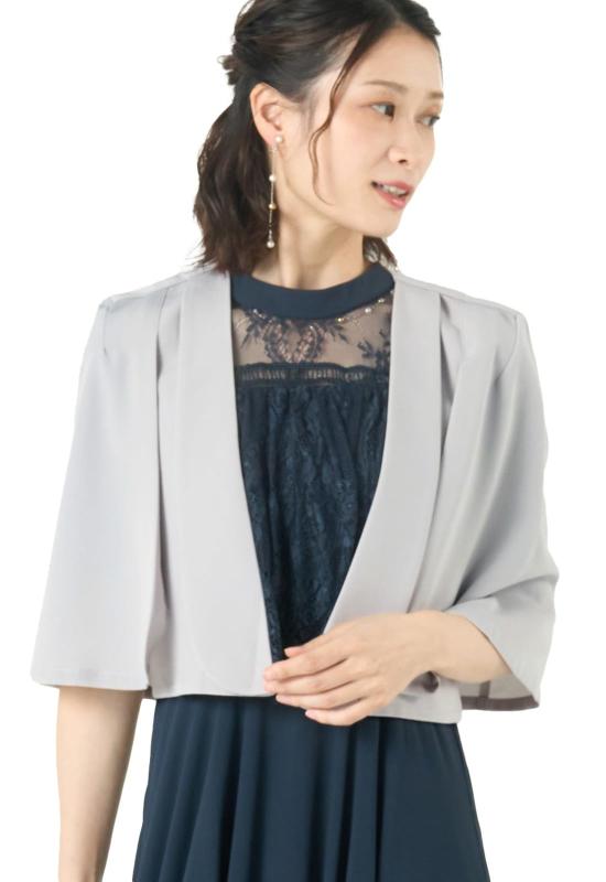 乐天商城 - [アウニイ] 結婚式 ノーカラージャケット レディース パーティー ボレロ ジャケット マント 袖口 フォーマル ジャレロ カーディガン 羽織り 体型カバー