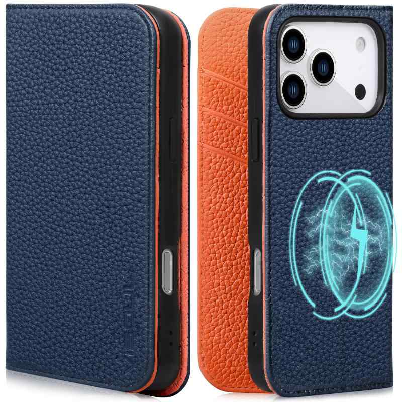 VISOUL iPhone 17 Pro 対応 ケース 手帳型 本革 アイフォン17 プロ 手帳型ケース MagSafe対応 スマホケース レザー カード収納 携帯カバー 横置きスタンド機能付き マグネット式 全面保護 柔軟なTPU素