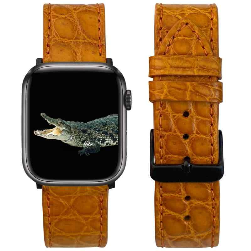 クロコダイル時計ベルトコンパチブルアップルウォッチ用のバンド 38mm 40mm 41mm 42mm 44mm 45mm 49mm Apple Watchと互換性のあるバンド 交換ベルト Series 9 8 7 6 5 4 3 2 1に対応(3.0)