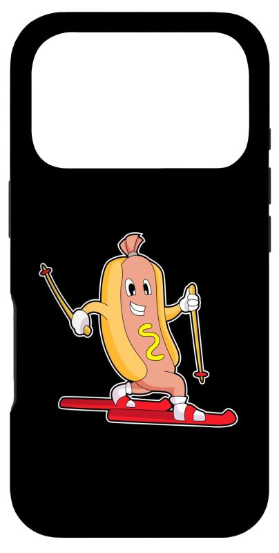 ホットドッグ スキーヤー スキー ウィンタースポーツ スマホケース iPhone 17 Pro 用