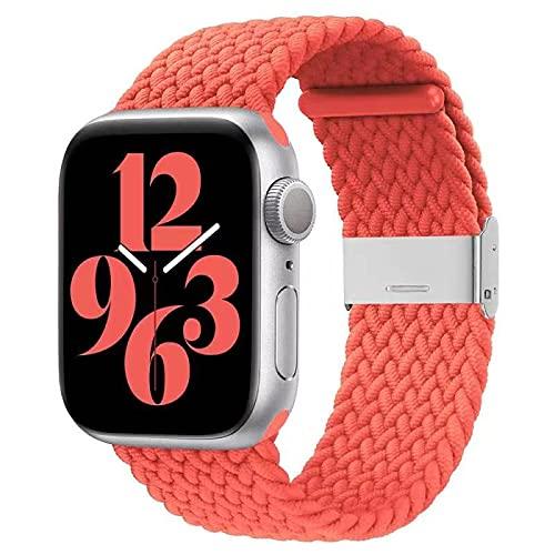 Apple Watch バンド ブレイデッドソロループ【工具不要 微調整可能】 装着感 アップルウォッチバンド Iwatch交換バンド 適応 iWatch Series SE 6 5 4 3 2 1 (38mm/40mm/42mm/44mm)