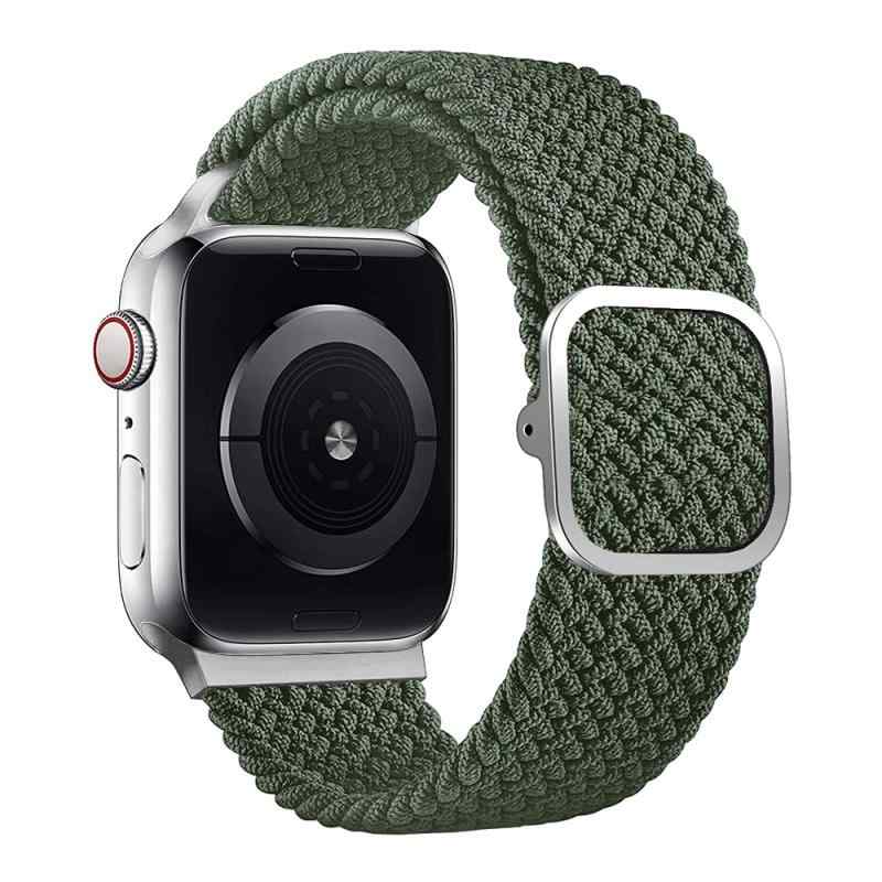 JLLTiioo 調整可能編組バンド 対応 Apple Watch 40/38mm 44/42mm, スポーツループバンド ストラップ 通用 バンド 適応 for iWatch Series 6/5/4/3/2/1/SE