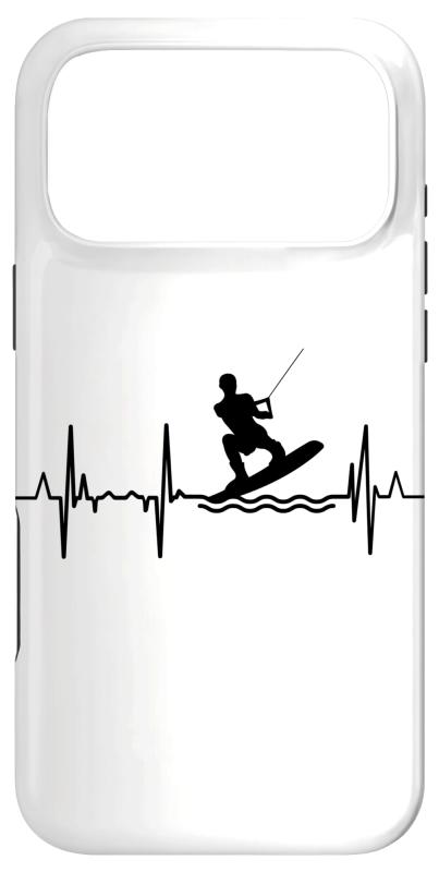 ウェイクボード・ハートライン ウェイクボーダー心電図 スマホケース iPhone 17 Pro Max 用