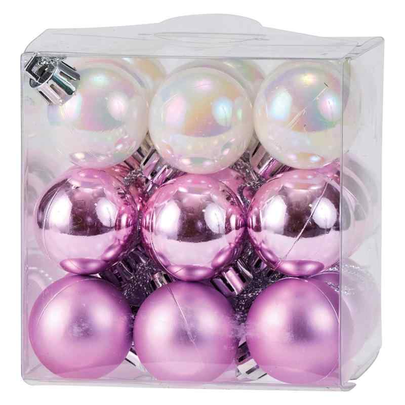 東京堂(Tokyodo) クリスマス オーナメント 装飾 パーリーボール30 パール/ピンク Φ3cm 27個入 XB002035-002