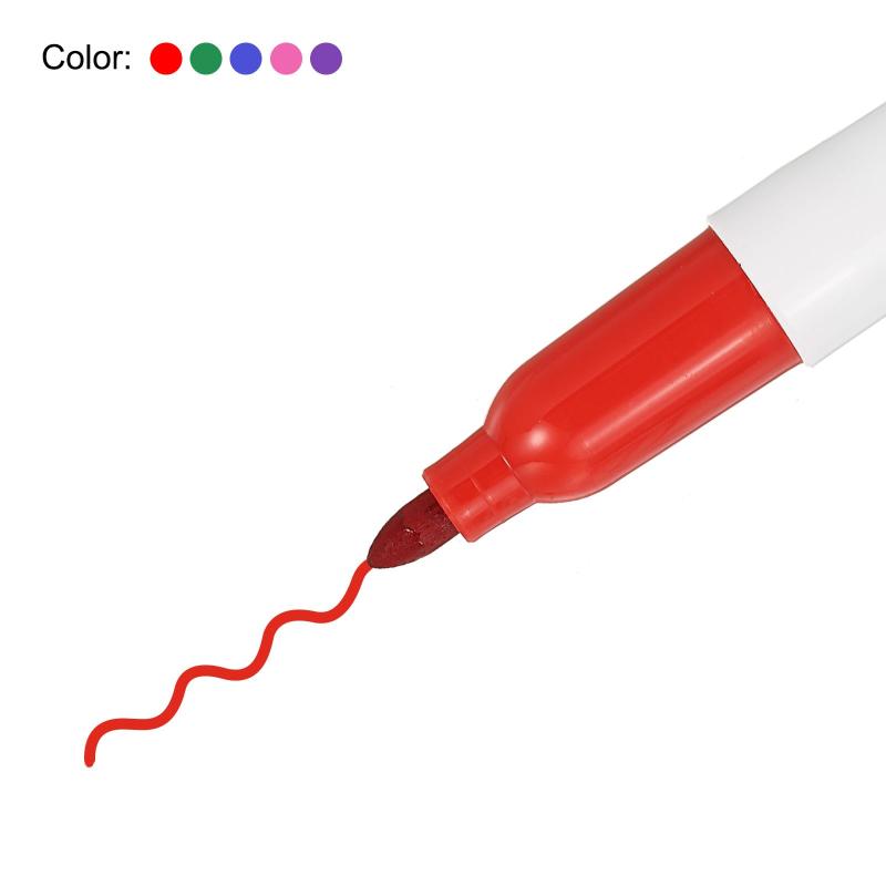 YOKIVE 5個セット ミニパーマネントマーカー キーホルダークリップ付き 事務所 ゴルフボールマーカー 会議 家庭用デスクアクセサリー（マルチカラー）