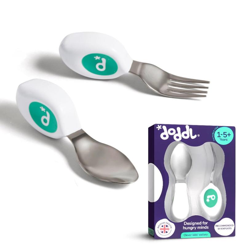 Rakuten - doddl（ドードル）はじめてのカトラリー 2点セット (スプーン・フォーク) 自分で食べられる力を育てる 1歳～ 英国発 人間工学デザイン