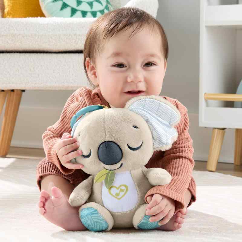 ciel-soraのフィッシャープライス(fisher price) どこでもいっしょおやすみコアラ 赤ちゃん・幼児のおもちゃ ぬいぐるみ 0ヶ月から グレー JBD65｜アングル2