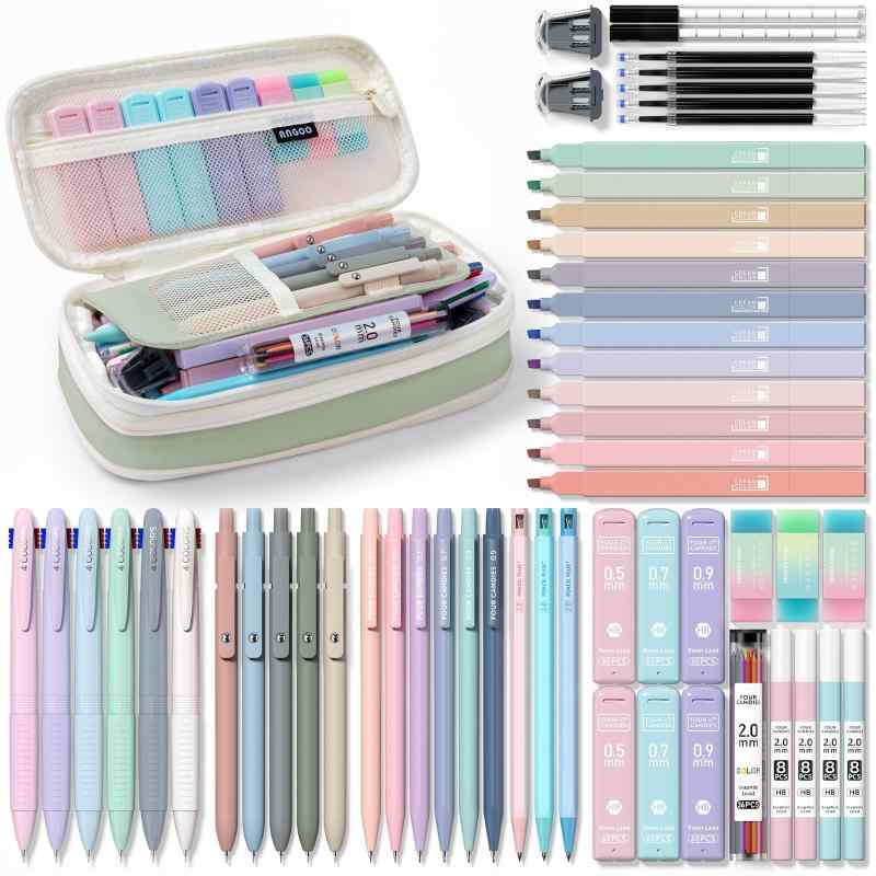 Four Candies 文房具セット 筆箱 蛍光ペン ボールペン 0.5 & 0.7mmシャープペンシルセット ciel-sora-10093935 ciel-sora サンプル画像3