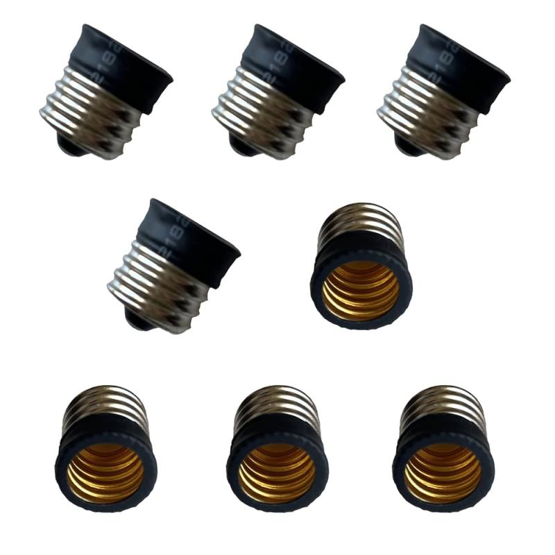 Rakuten - DZYDZR LED電球ソケットベース E17→E14 ランプホルダー変換アダプタ 難燃性PBT素材 8個セット