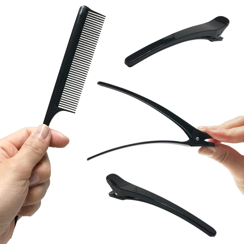 Rakuten - 静電気 防止 コーム くし ダッカール ヘアアレンジ ヘアセット スタイリング 美容小物 髪留め 男女兼用