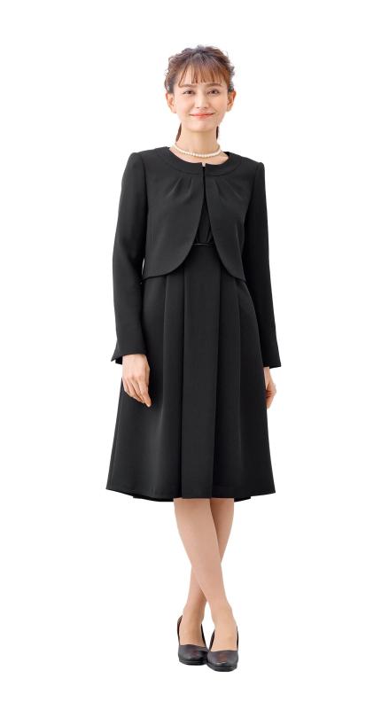 乐天商城 - [マーガレット　ゴールド] m426 ブラックフォーマル レディース 喪服 アンサンブル ワンピース 礼服 洗える 冠婚葬祭