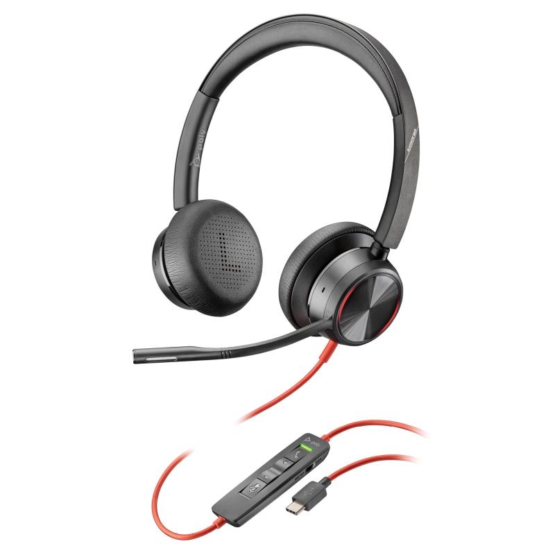 Poly 有線ヘッドセット Blackwire 8225 () USB-C 3.5mm ノイズキャンセリング マイク付き 軽量 【2年間メーカー】 windows mac Chrome Web会議用 イヤホン マイク (旧 Plan